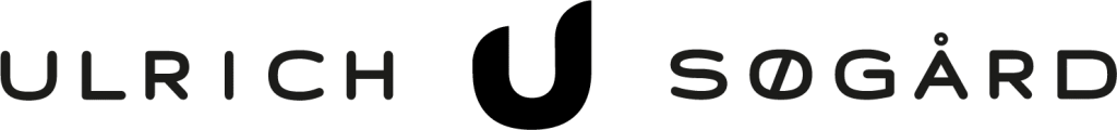 Ulrich Søgårds logo i sort
